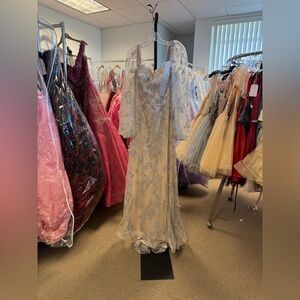 Cinderella Divine Silver-Nude Sequin Dress J816